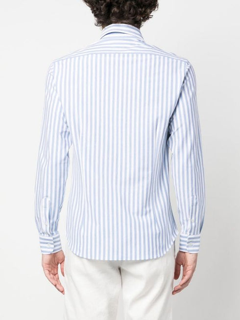 stripe-pattern long-sleeve shirt
